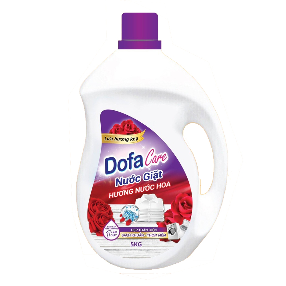 [5kg] Nước giặt xả Dofacare sinh học tím hương Cá Ngựa