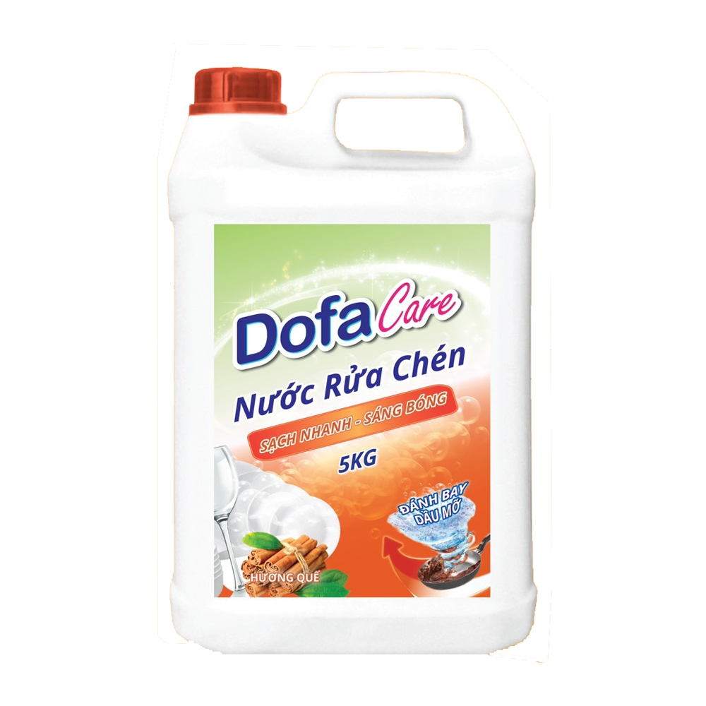 [5kg] Nước rửa chén Dofacare sinh học hương quế